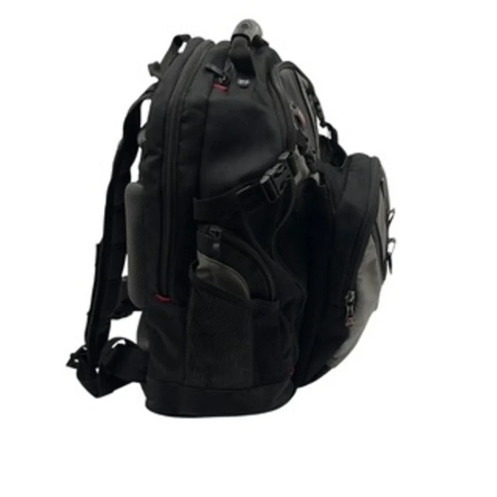 SwissGear by Wegner Synergy Backpack Laptop‎ Black Gray Ballistic Travel Bag